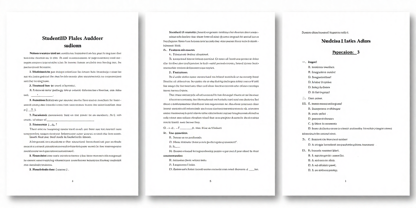 Student answer sheet upload interface